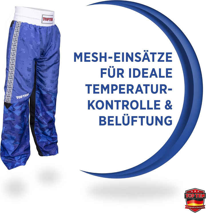 TOP TEN Kickboxhose „Prism“ L Blau, L Blau