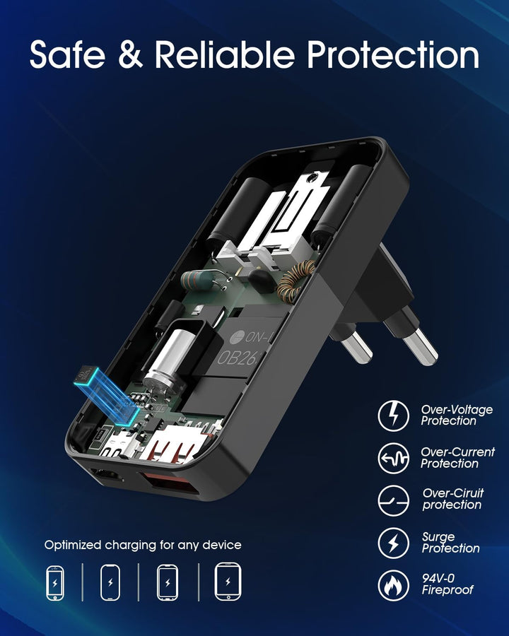 USB C Ladegerät 35W, Elexlinco 2-Port Schnell Kompakt USB C Netzteil, PD 3.0 Power Adapter Ladesteck