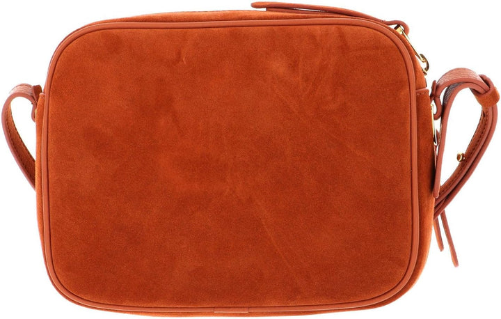 Coccinelle Lea Suede Shoulder Bag Chestnut
