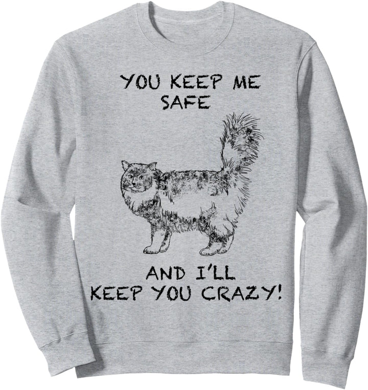 Sibirische Waldkatze Katze Zitat Hand gezeichnete Kunst Sweatshirt