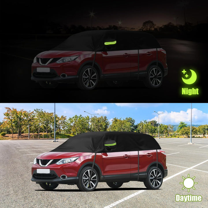Halbe Autoabdeckung Ersatz für Nissan Qashqai 2013-2024, Halbgarage, Upgrade Verdickter Stoff Allwet