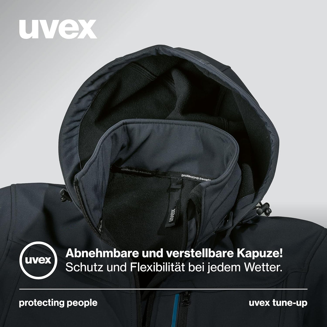 Uvex tune-up Softshell-Arbeitsjacke für Damen - Wasserabweisende Outdoorjacke, Blau