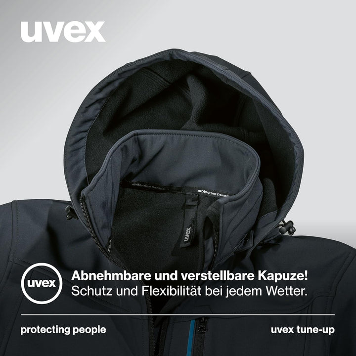 Uvex tune-up Softshell-Arbeitsjacke für Damen - Wasserabweisende Outdoorjacke S Blau, S Blau