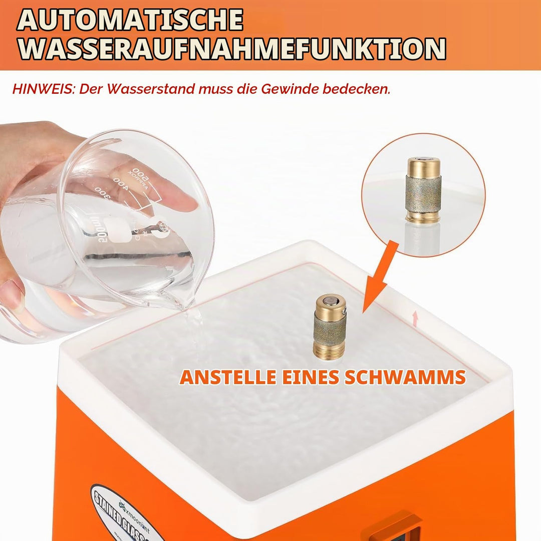 Mxmoonant Automatische Glasschleifmaschine für Buntglas, Keramik, DIY-Heimdekoration, Mosaikfliesen,