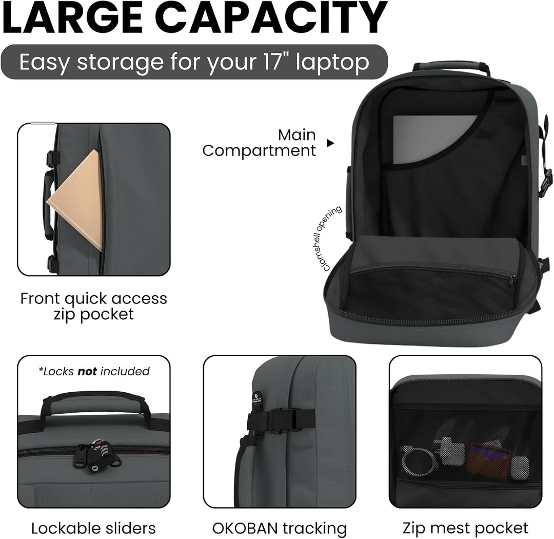 Cabin Zero Unisex Rucksack 36x51x19 London Red, 36x51x19 London Red