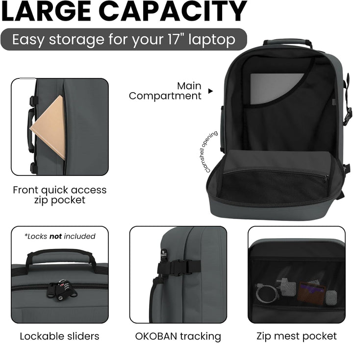 Cabin Zero Unisex Rucksack 36x51x19 London Red, 36x51x19 London Red