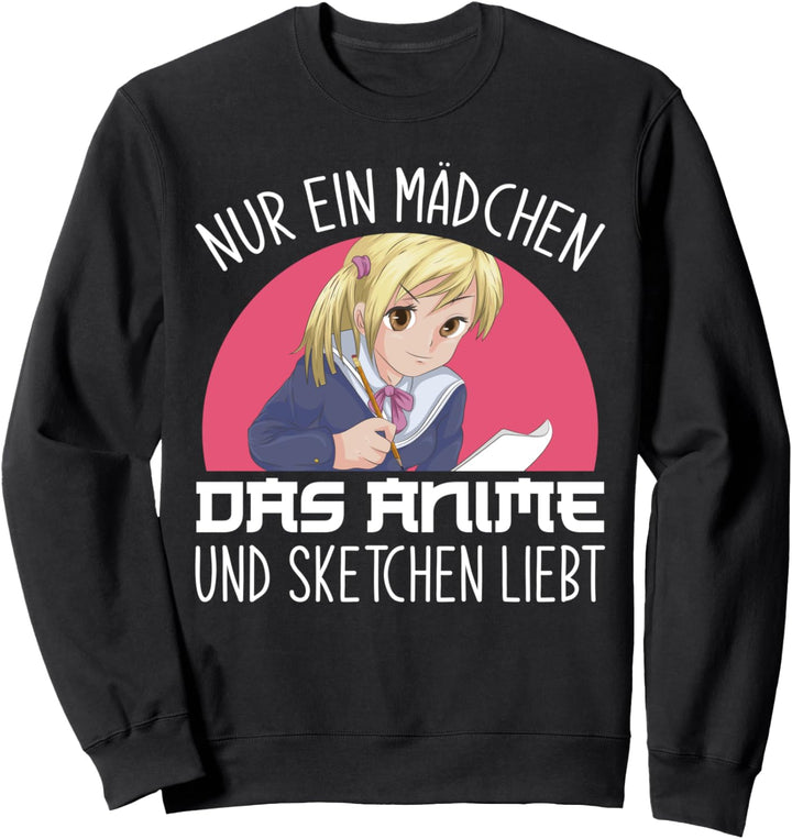 Japan Manga Sketchen Japanischer Otaku Anime Mädchen Sweatshirt
