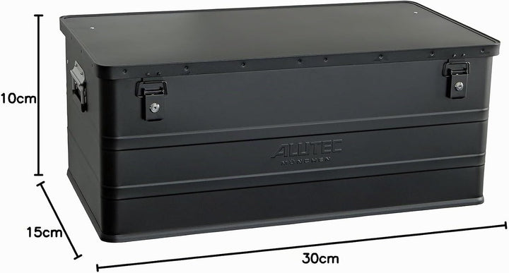 ALUTEC Aluminiumbox Classic 142 (Farbe Schwarz, Inhalt 142 ltr., Innenmasse (LxBxH) 870 X 460 X 355