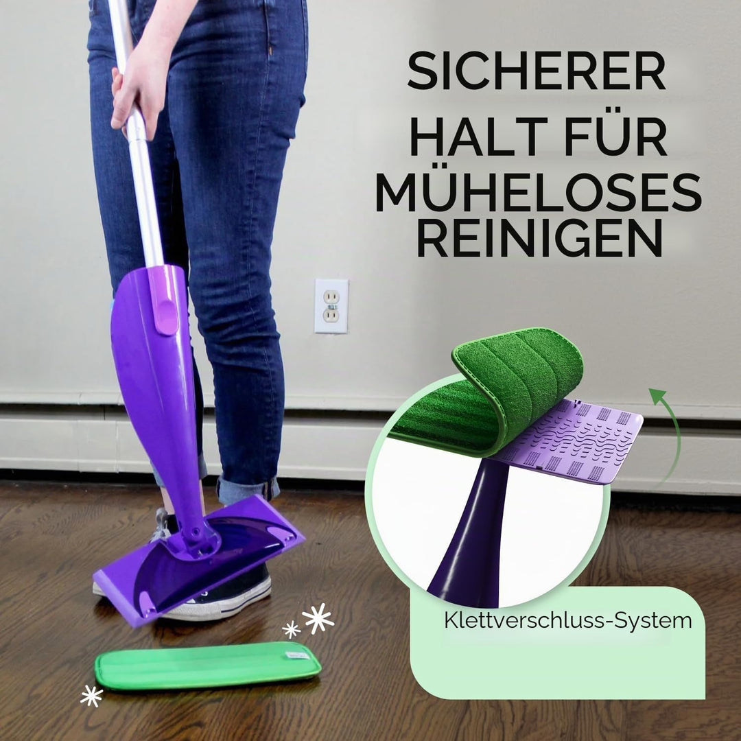 Turbo Microfiber Bodenwischer Ersatzbezug - 2 Stück Mikrofaser Ersatzbezüge für 30cm Wischmopp und S