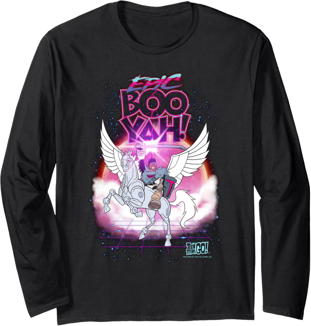 Teen Titans Go! Cyborg Epic Boo Ya Langarmshirt