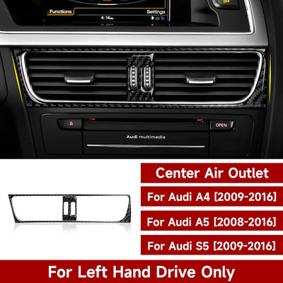 OYDDL Carbon Fiber Air Conditioner Vents Trim Cover AC Aufkleber Kompatibel mit Audi A4 B8 A5 S4 S5