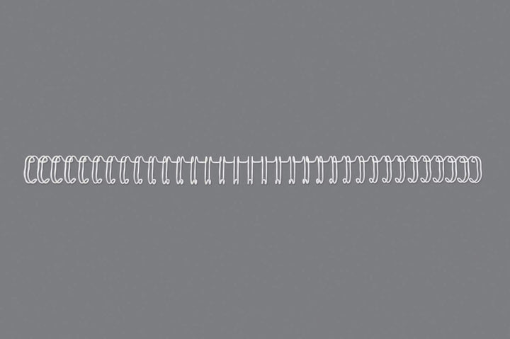 WireBind Drahtbinderücken, 100 Stück, 11mm, weiss weiss 11mm, weiss 11mm
