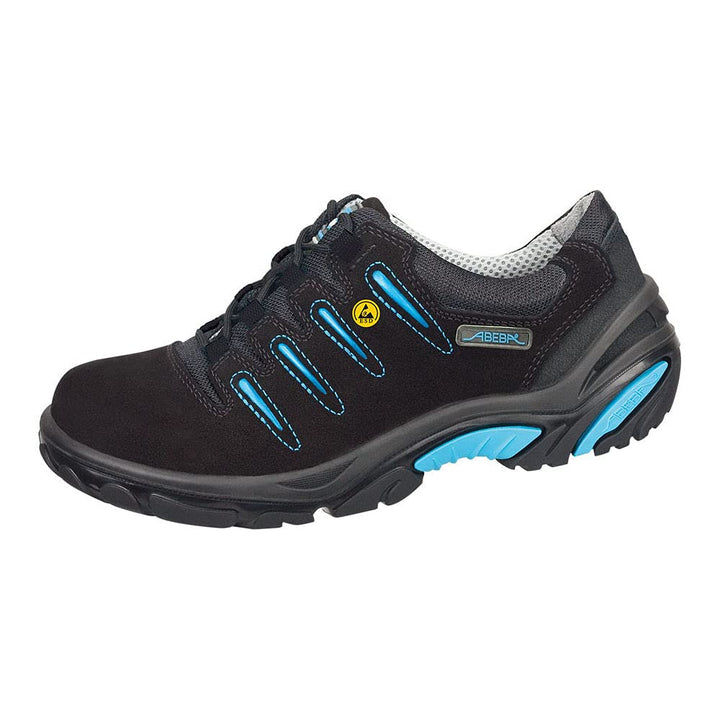 ABEBA 34581 CRAWLER ALU ESD Niedriger Schuh, S1, SRC, Schwarz/Blau, Grösse 40, 40 EU