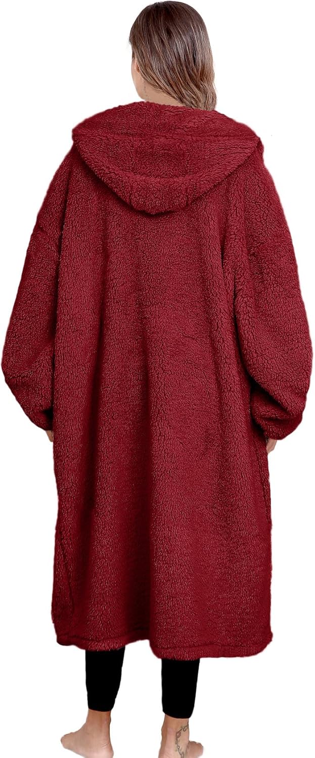 Plüsch Hoodie Decke für Frauen und Männer,Super warme und gemütliche grosse tragbare Decke Hoodies H