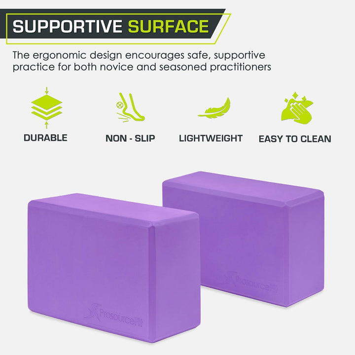 ProsourceFit Uni-Erwachsene Foam Yoga-Blöcke aus Schaumstoff Violett, violett