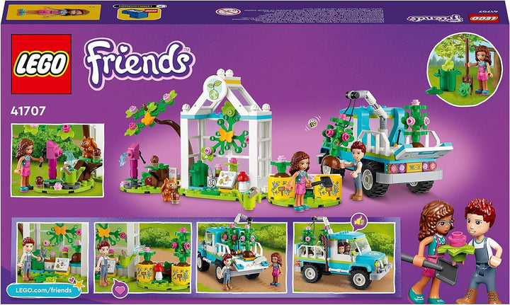 LEGO 41707 Friends Baumpflanzungsfahrzeug, Blumengarten-Spielzeug Mit Spielzeugauto Und Tierfiguren,