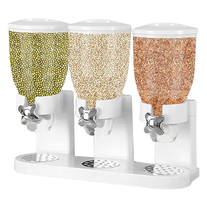 Müslispender Doppelt - Snackspender - Cereal Dispenser, Cornflakes Spender - Doppelspender für Süssi