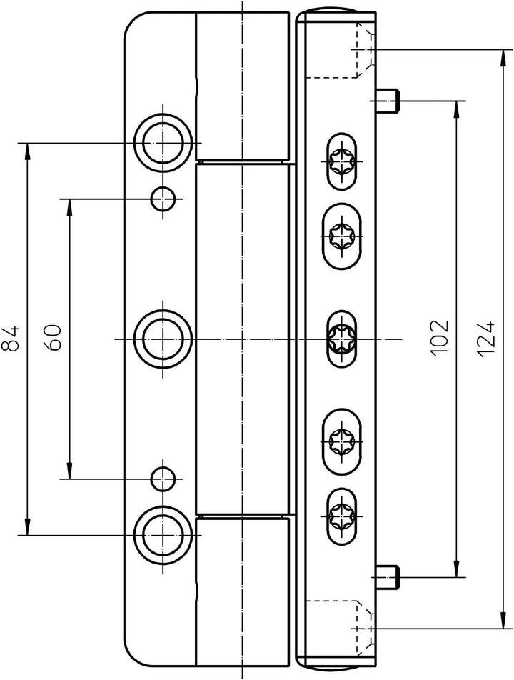 SIMONSWERK RB-5010 Haustürband, komfortables 3D-Türband für Kunststoffhaustüren, Stahl weiss Weiss R