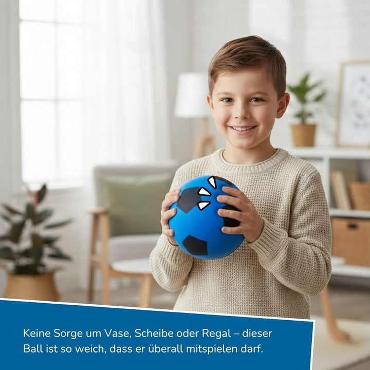 alldoro Schaumstoffball, Ø 20 cm, extra weiche Softbälle, Fussball für Kinder ab 0 Jahren, leise & l