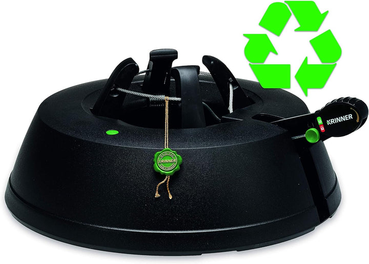 KRINNER Recycling Weihnachtsbaum Christbaumständer Green Line M Schwarz 36cm inkl. Fusspedal-und Ein