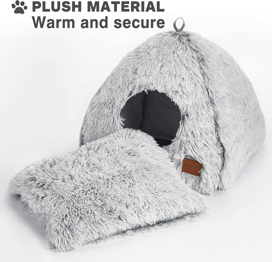Katzenhöhle Katzenbett Katzenhaus Kuschelhöhle 40x40cm CATISM faltbar waschbar bequemer Katzenschlaf