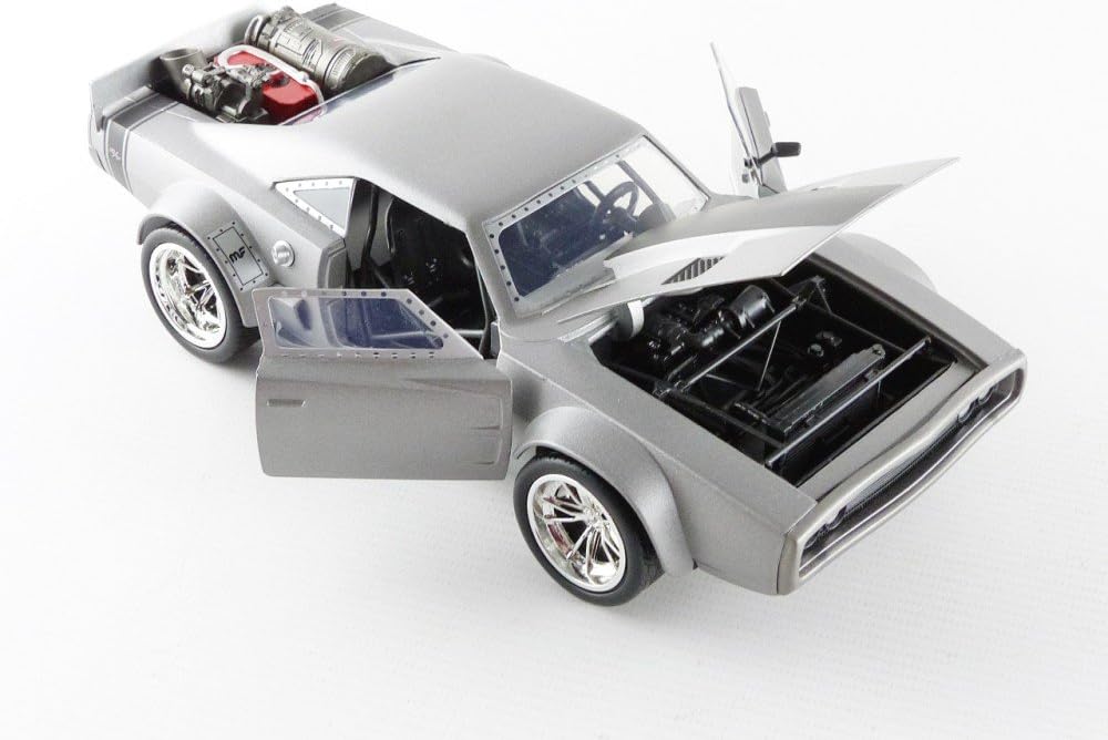 JADA TOYS JADA98291 DOM'S ICE DODGE CHARGER R/T FAST & FURIOUS GREY 1:24 MODEL