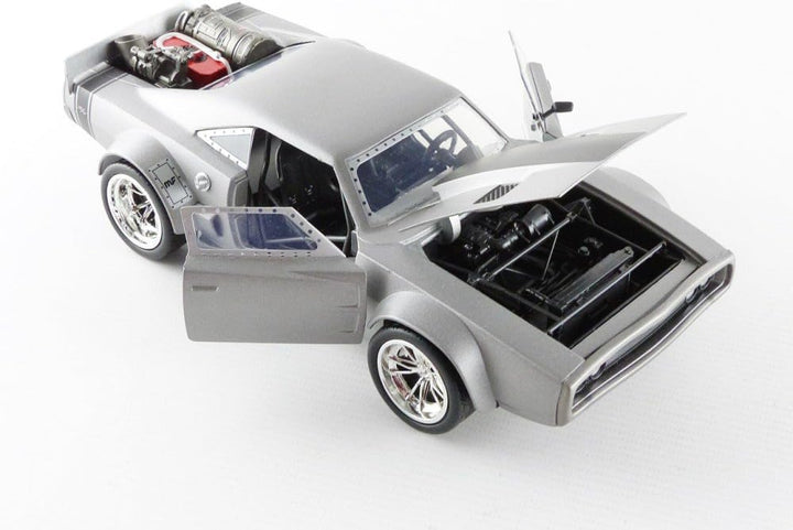 JADA TOYS JADA98291 DOM'S ICE DODGE CHARGER R/T FAST & FURIOUS GREY 1:24 MODEL