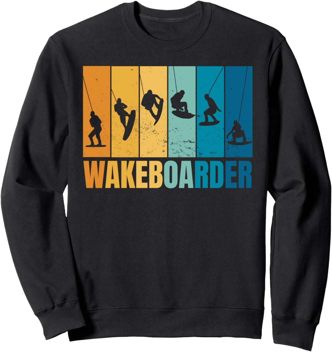 Wakeboard Bindung Vintage Wassersport Wakeboarder Sweatshirt