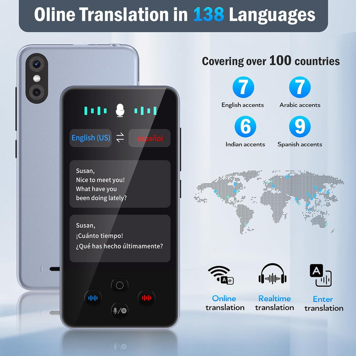 Ki Übersetzer, 19 Sprachen Sprachübersetzer Ohne Internet mit Offline Deutsch, 138 Sprachen Echtzeit