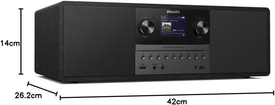 Philips M6805/10 Mini Stereoanlage mit CD und Bluetooth (Internet Radio DAB+/UKW, USB, Spotify Conne