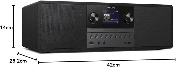 Philips M6805/10 Mini Stereoanlage mit CD und Bluetooth (Internet Radio DAB+/UKW, USB, Spotify Conne