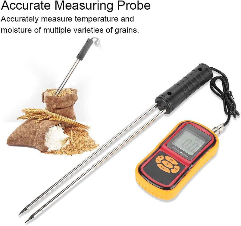 Feuchtemessgerät Digital Grain GM640 Feuchtetester LCD-Getreidetester Feuchtetemperatur Messer für W