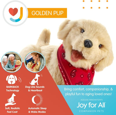 JOY FOR ALL Begleit-Haustier B9108, Golden-Retriever-Welpe, goldfarben