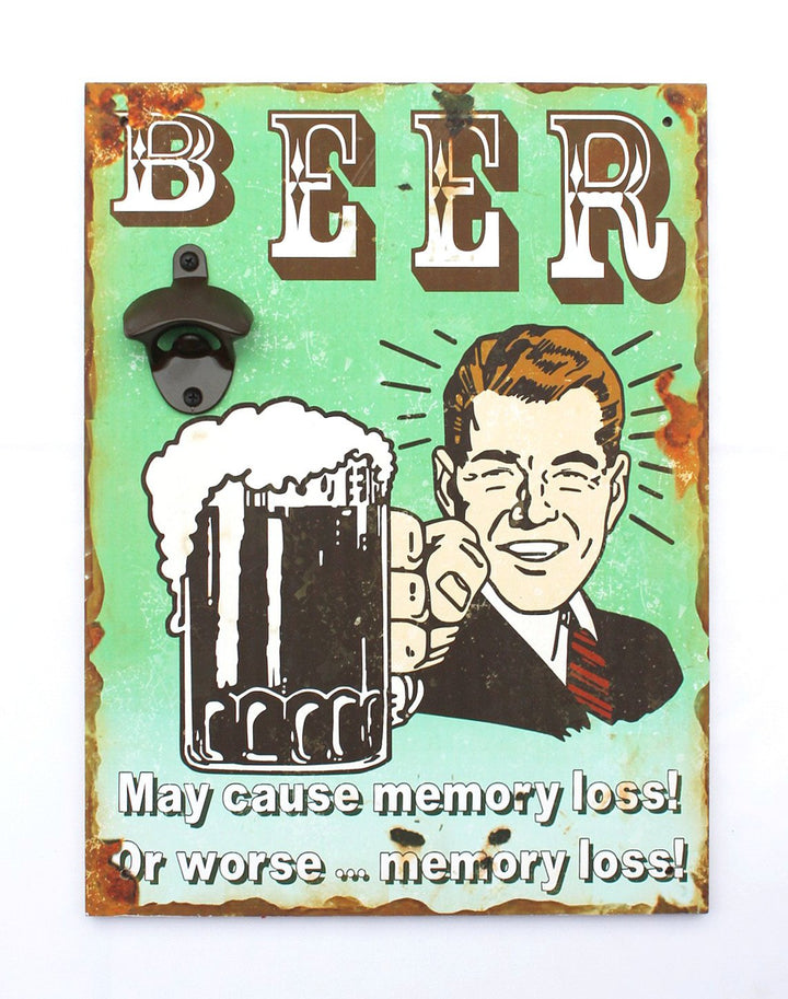 D&M Wandbild Beer mit Flaschenöffner 40cm Bieröffner 21261 Wandflaschenöffner Öffner (21261 Grün), 2