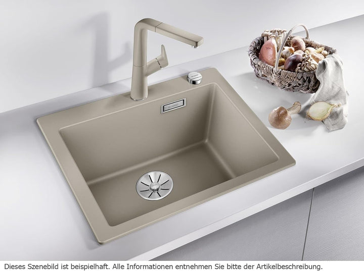 BLANCO PLEON 5 | SILGRANIT vulkangrau | Einbauart: Einbau von Oben | mit Ablauffernbedienung | 50er