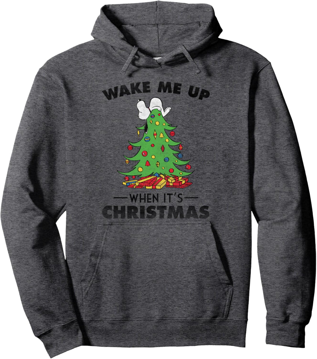 Peanust Snoopy Weck mich auf, wenn Weihnachten ist Pullover Hoodie