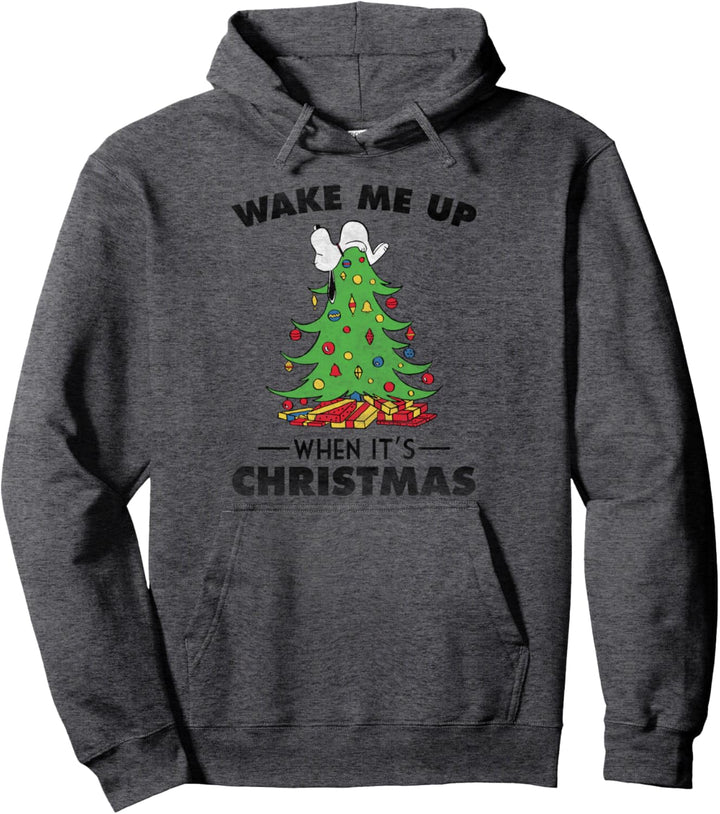 Peanust Snoopy Weck mich auf, wenn Weihnachten ist Pullover Hoodie