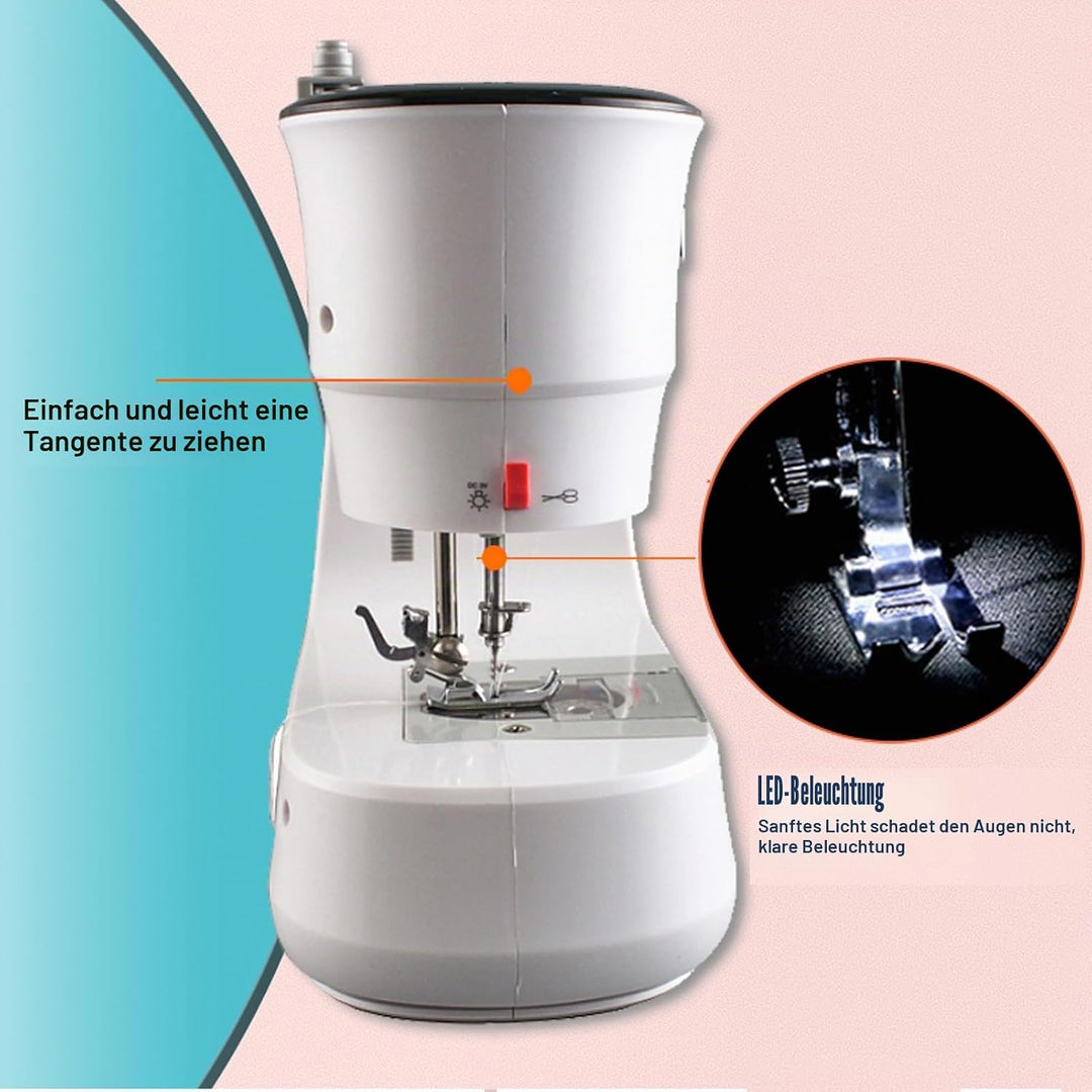 LetCart FLSM-519 Nähmaschine, Elektrische Nähmaschine für Anfänger und Kinder, 12 Stichprogrammen, F