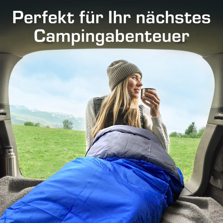 Active Era Mumienschlafsack – Schlafsack Winter und Sommer, -10°C bis 10°C - Wasserabweisend und Win
