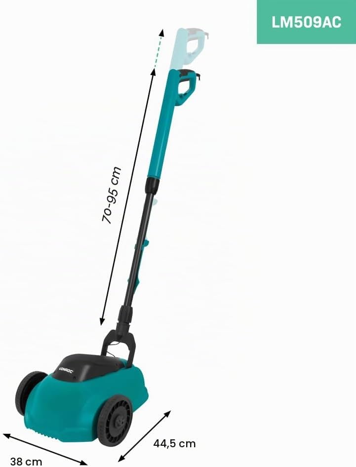 VONROC Elektrorasenmäher 1300W und Rasentrimmer 300W | Komplettset (Mini Rasenmäher - 350W), Mini Ra