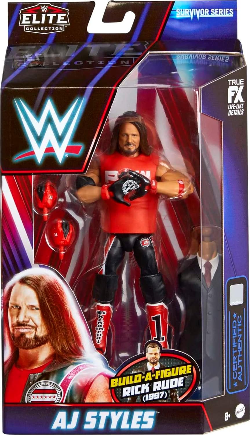 WWE AJ Styles Survivor Series Elite Collection Actionfigur Rick Rude Build-A-Figure Parts, Sammlerst