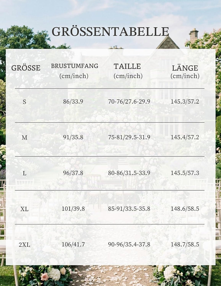 DRESSTELLS Damen Abendkleider Elegant für Hochzeit Brautjungfernkleider Lang Chiffon Brautjungfernkl