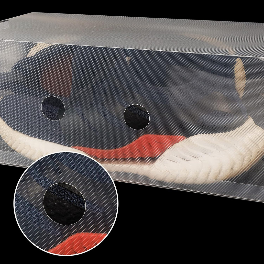 Kurtzy 10er Packung Durchsichtige Kunststoff-Schuhboxen 33x20x13cm - Geeignet für Damen-, Herren- un