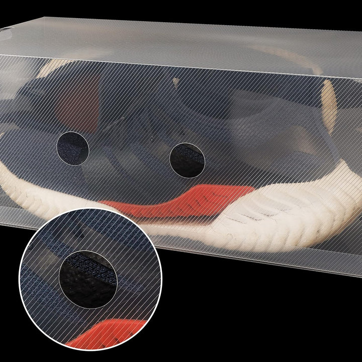 Kurtzy 10er Packung Durchsichtige Kunststoff-Schuhboxen 33x20x13cm - Geeignet für Damen-, Herren- un