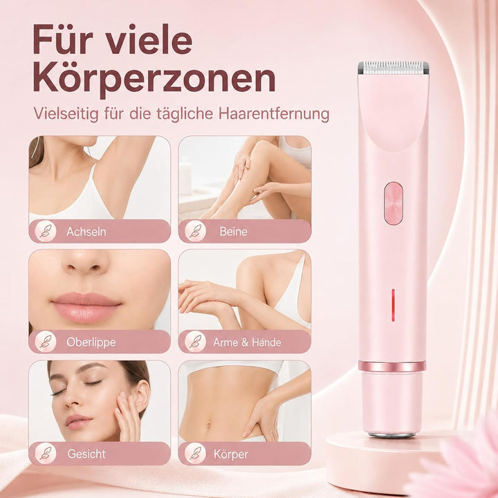 Aluvea Smooth Trim, Aluvea Smooth Trim Rasierer, 5-in-1 Damen Rasierer, Sanfte Haarentfernung für Gl