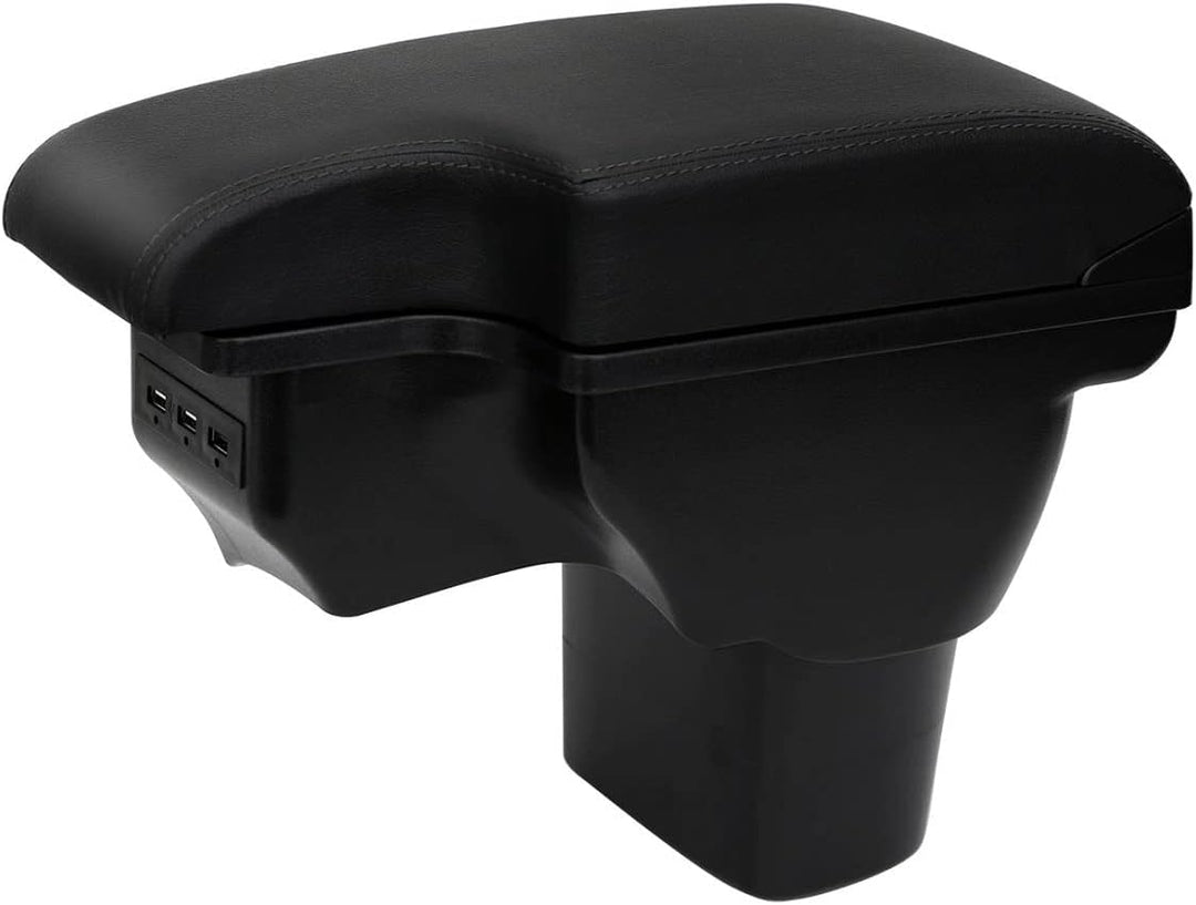 für Juke Armlehnen Doppelschicht Consoles Armlehne Box Auto Aufbewahrungsbox Alles schwarz, Alles sc