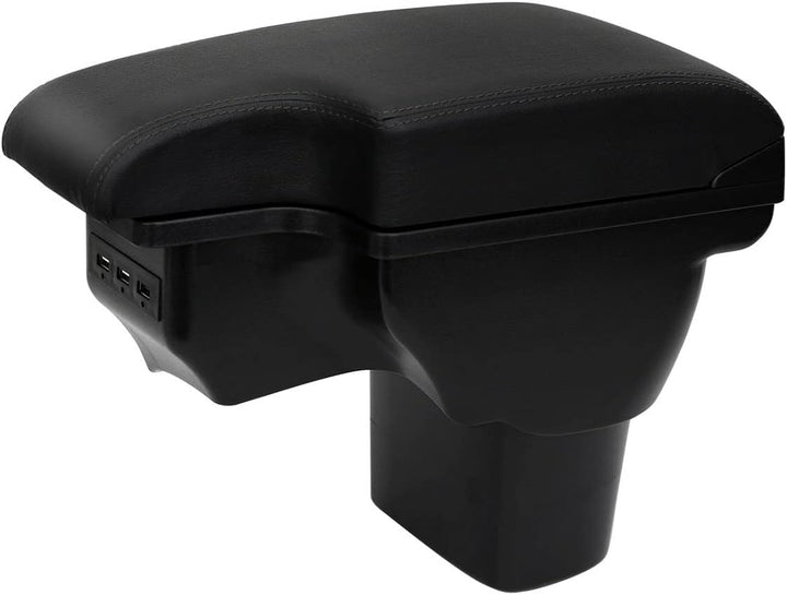 für Juke Armlehnen Doppelschicht Consoles Armlehne Box Auto Aufbewahrungsbox Alles schwarz, Alles sc