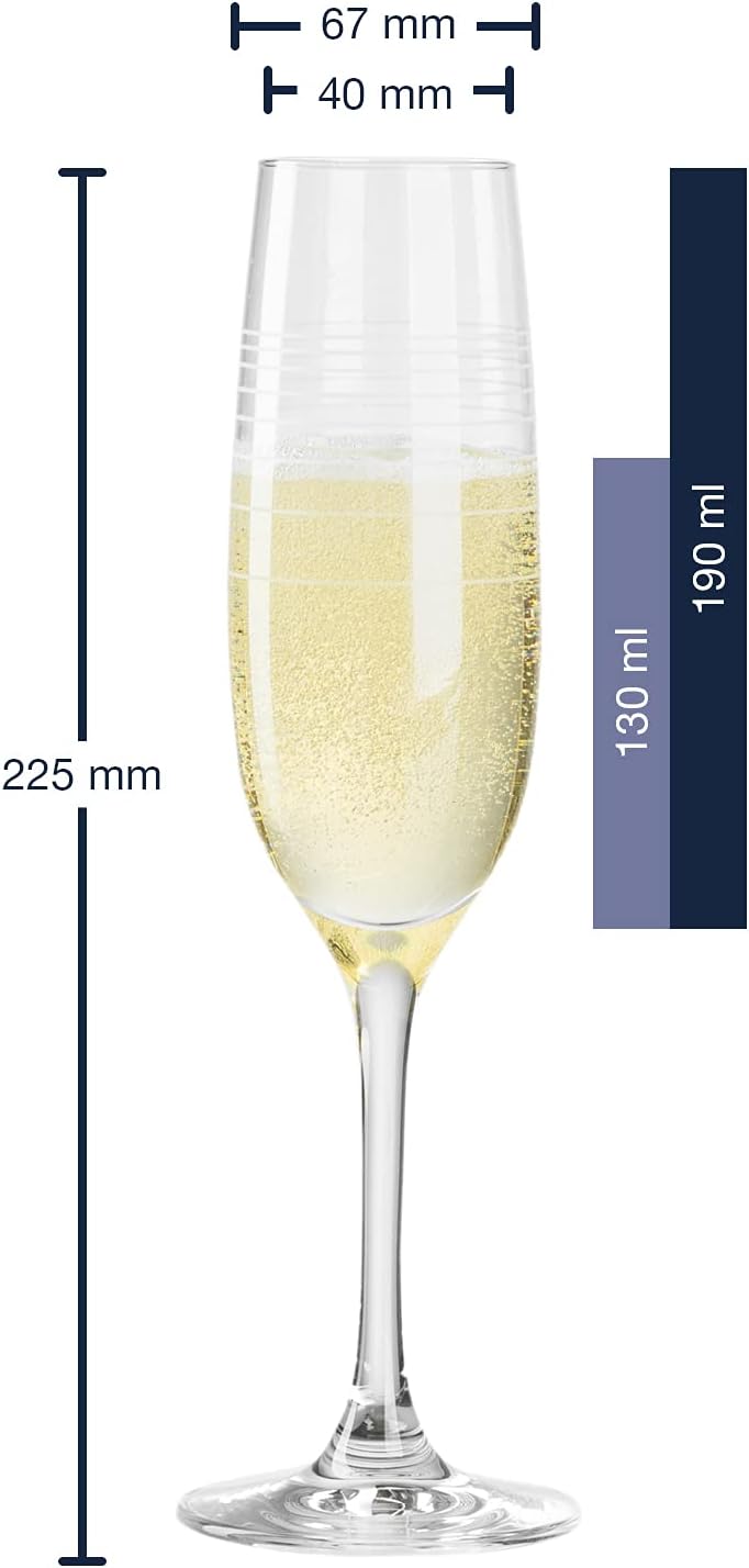 LEONARDO HOME 061798 Casella Sektgläser, Glas Sektkelche, Sektkelche