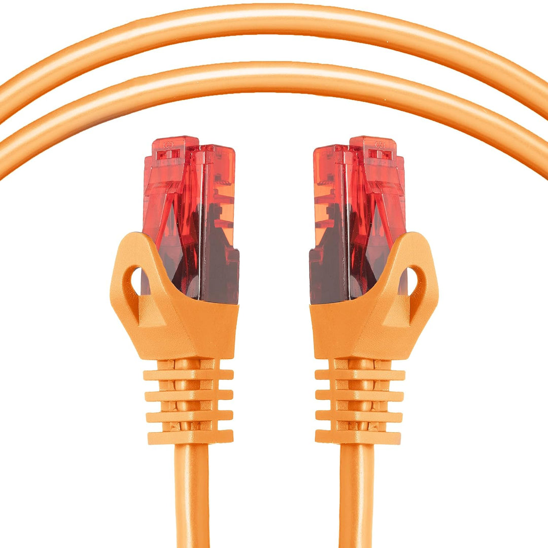 BIGtec - 5 Stück - 30m Gigabit Netzwerkkabel Patchkabel Ethernet LAN DSL Patch Kabel orange (2x RJ-4