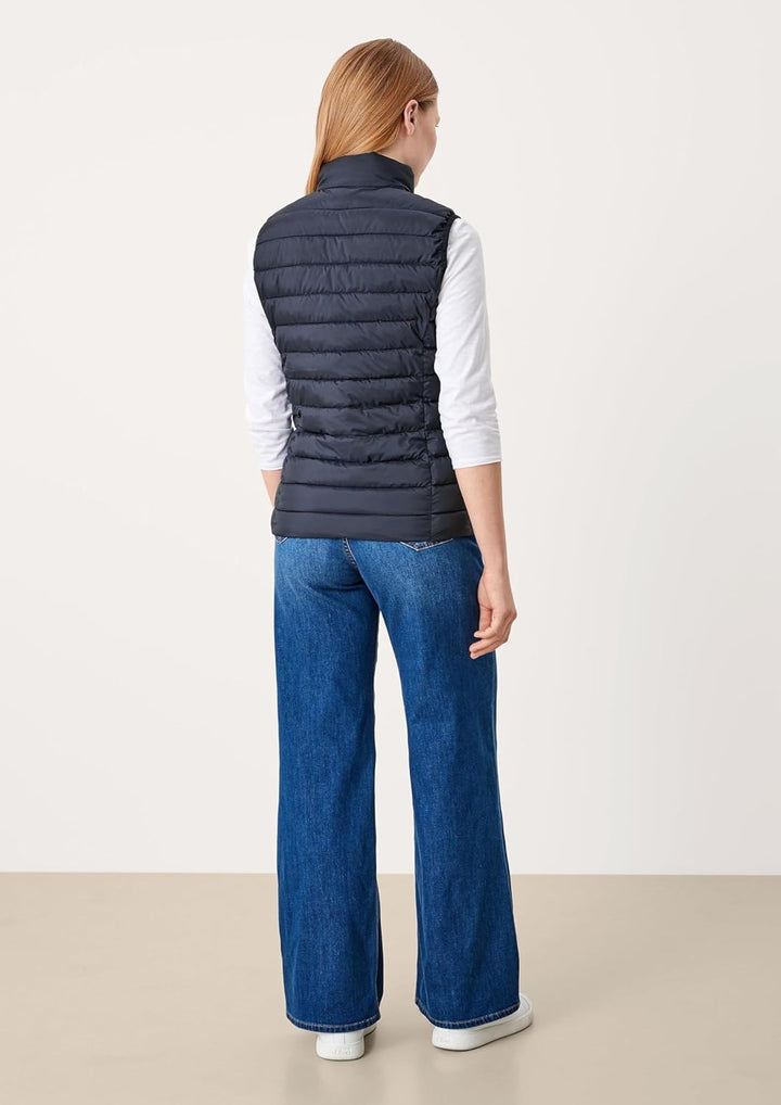 s.Oliver Herren Steppweste – Slim Fit, leicht gefüttert, Stehkragen – Funktional für Outdoor, Überga
